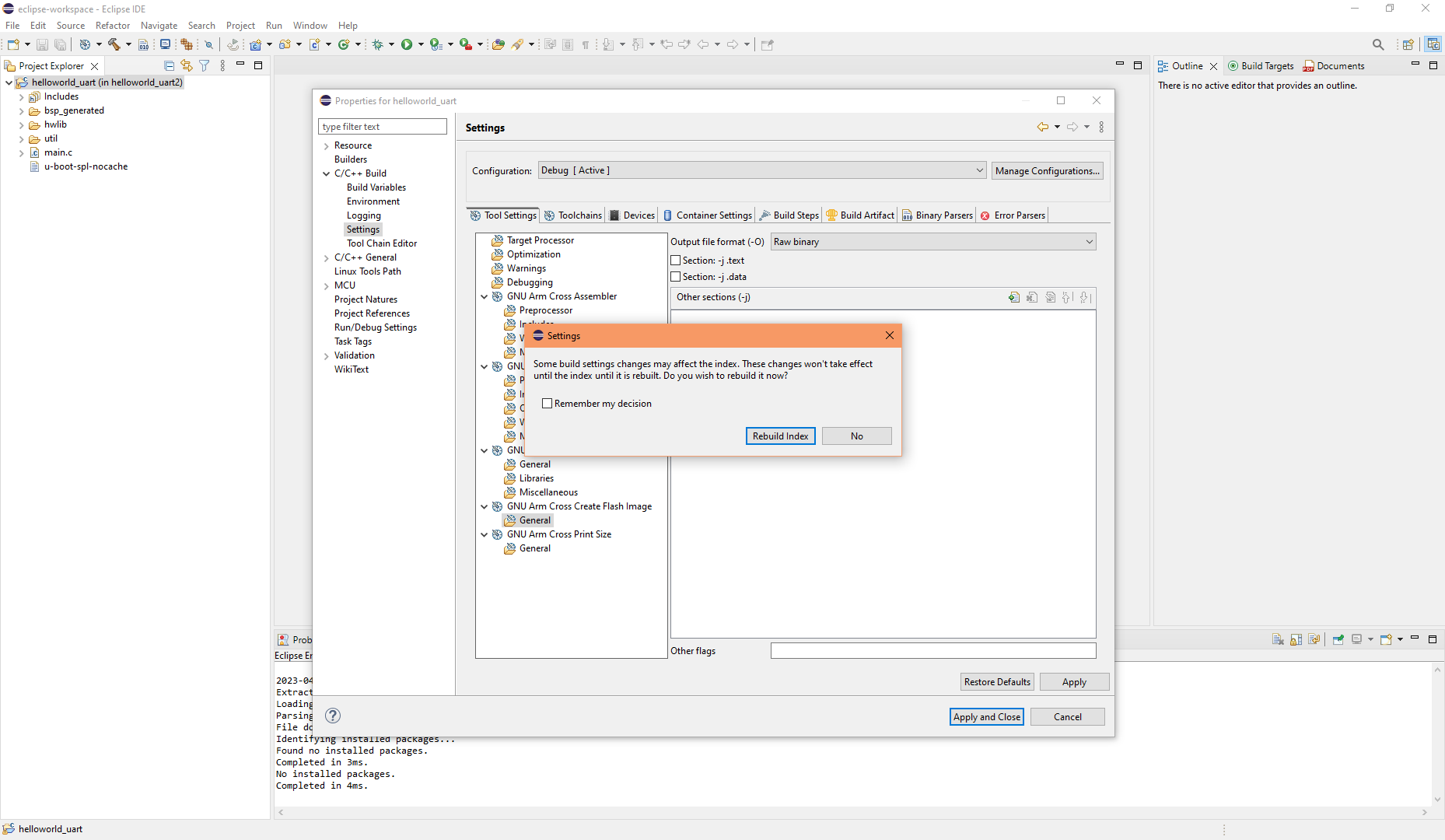 Eclipse rebuild index