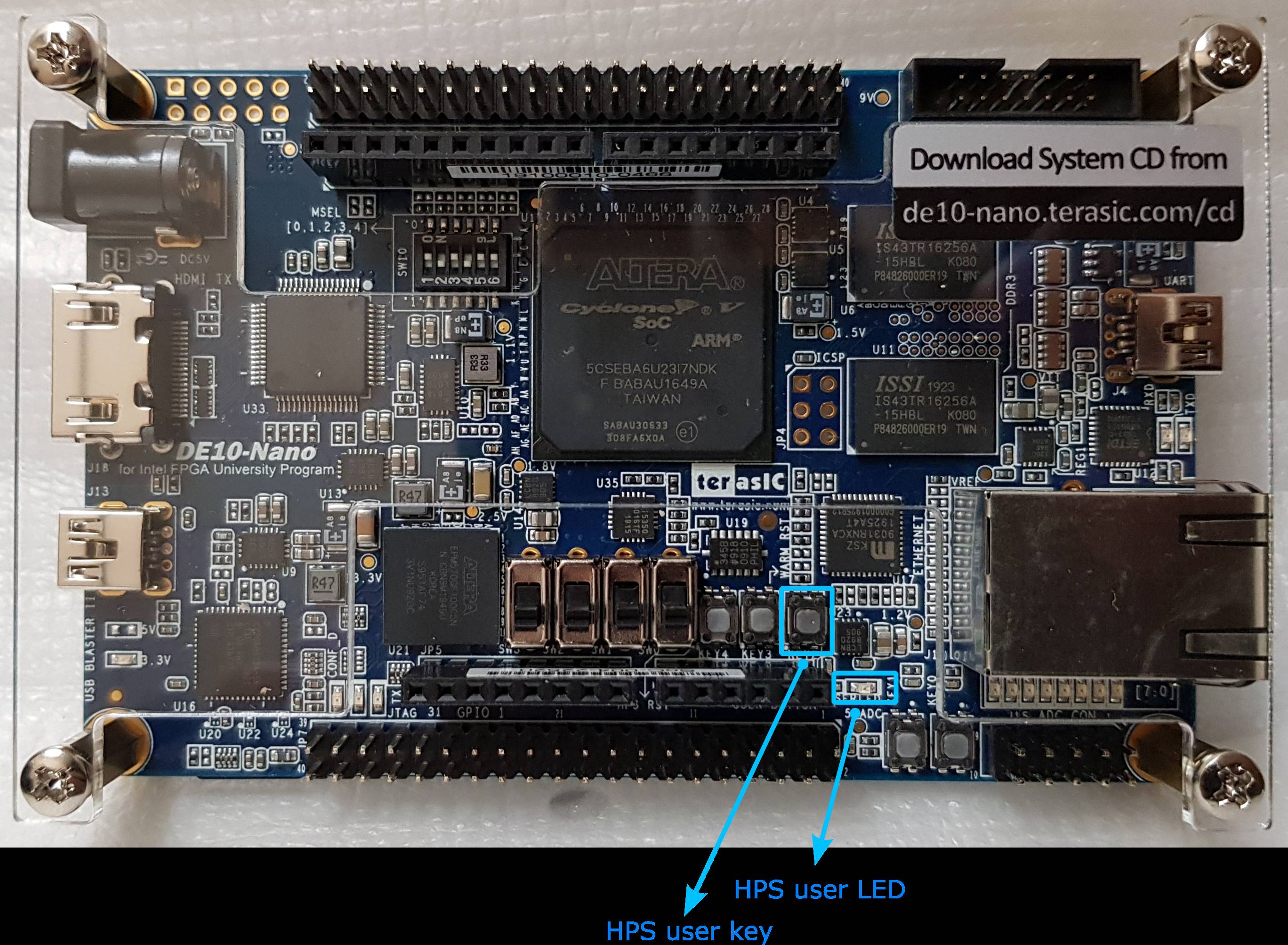 DE10-Nano inputs & LEDS