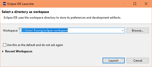 Eclipse launcher